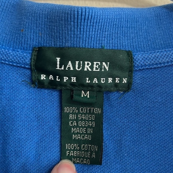 Bundle of Two Vintage Ralph Lauren White Blue Chest Crest Logo Short Sleeve Polo - Picture 6 of 13